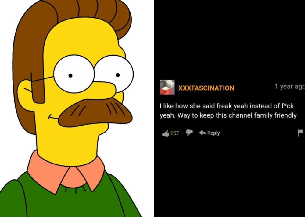 Ned Flanders finding the silver lining in porn flicks. 
