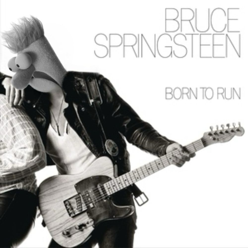 Beaker on the cover of Born to Run by Bruce Springsteen.