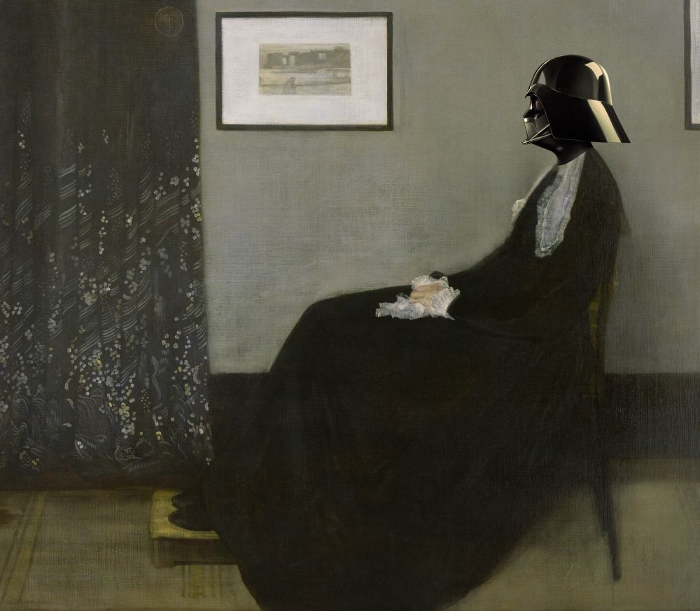 Darth Vader in Whistler’s Mother by James McNeill Whistler.