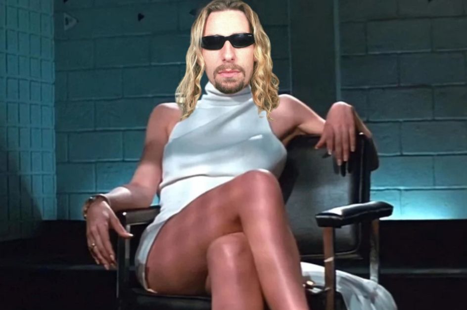 Chad Kroeger in the scandalous scene from basic Instinct, 