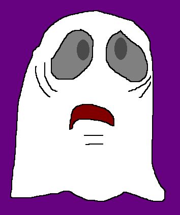 a ghost tweaking out