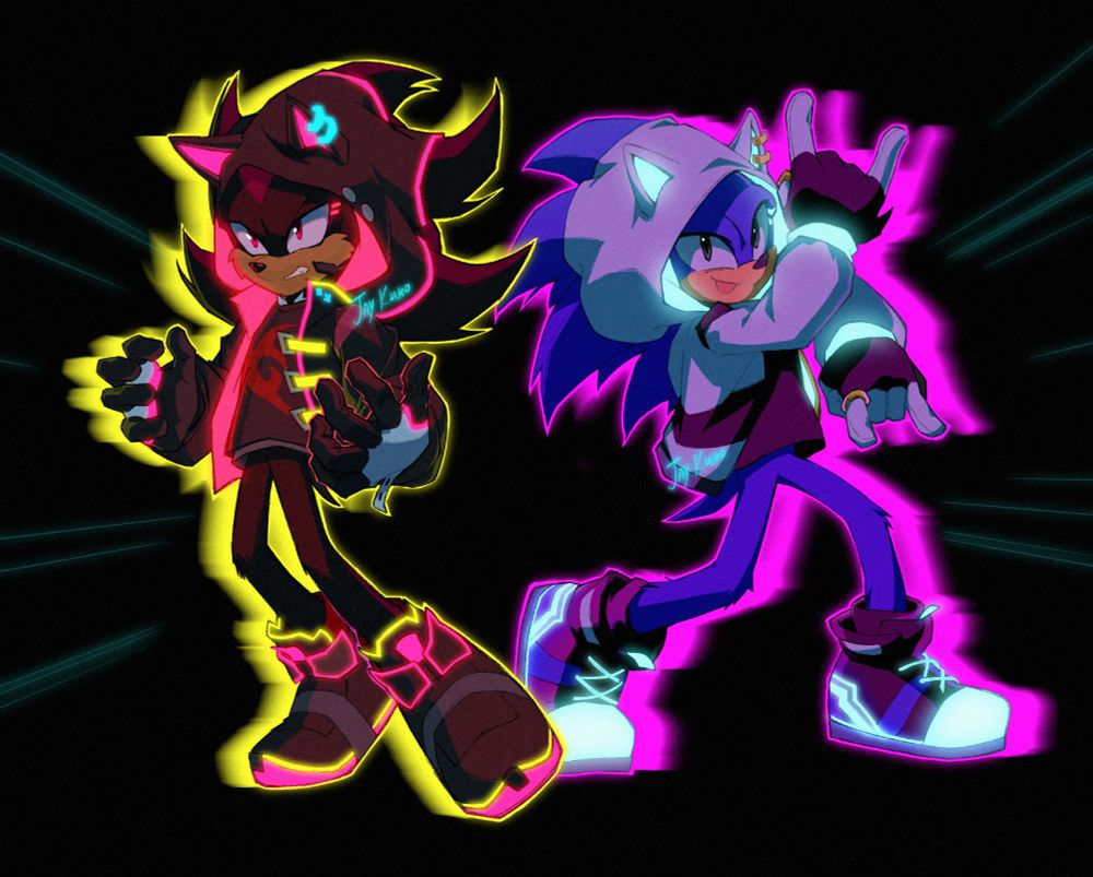 Neon Shadow and Sonic 