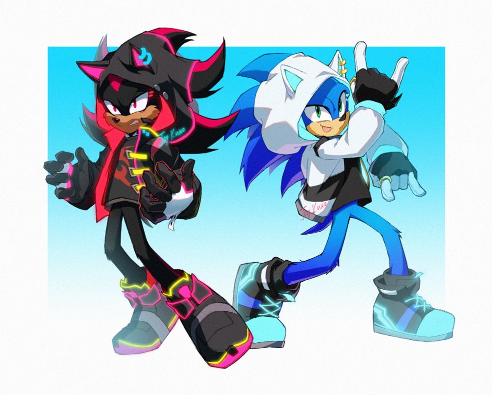 Neon Shadow and Sonic from StH