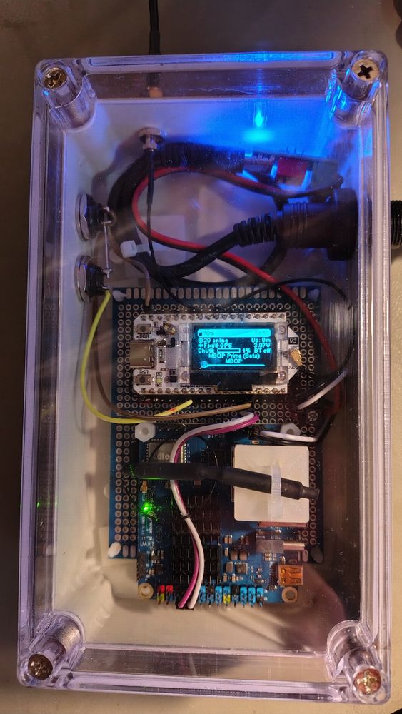 MeshBop components fitted properly in a case with transparent lid 