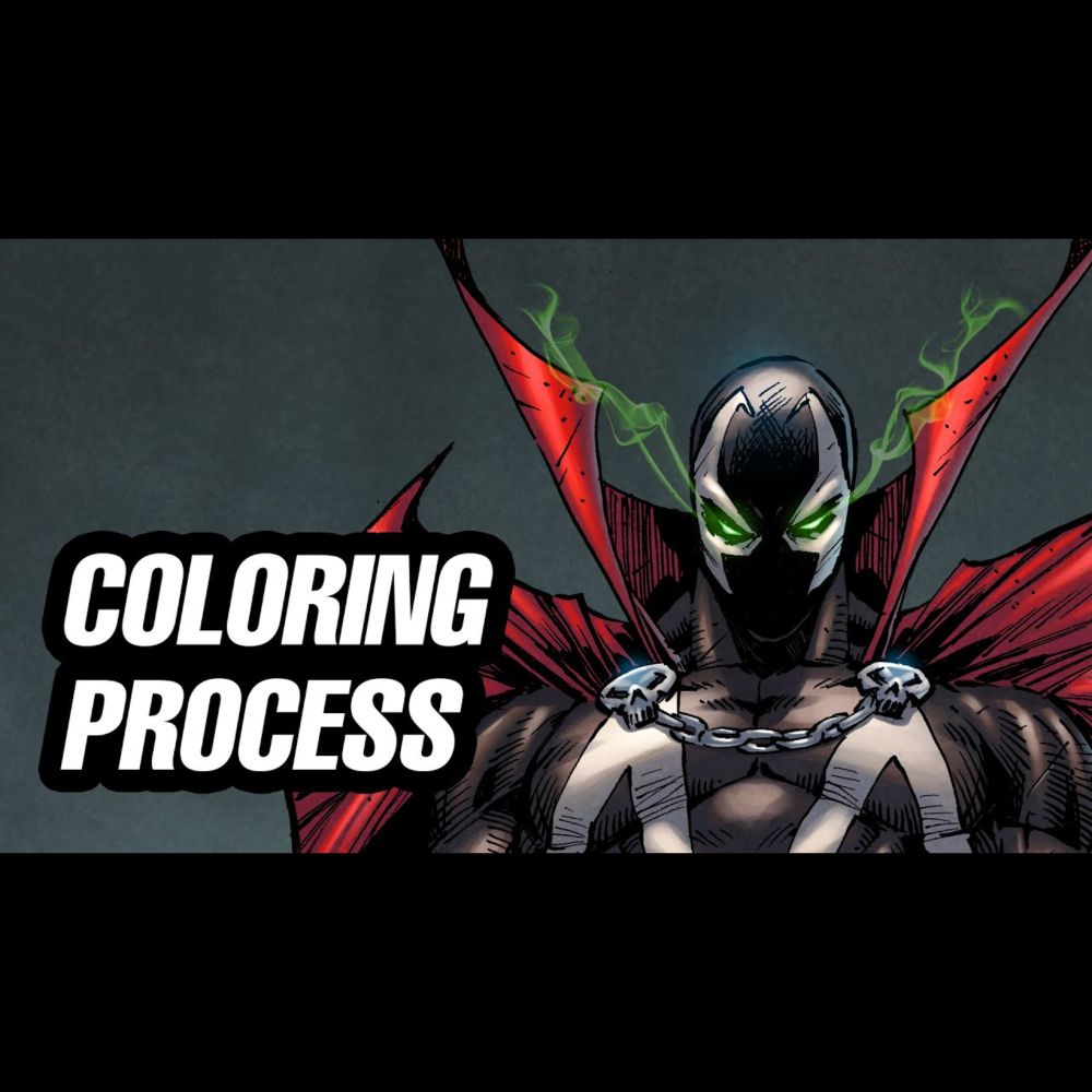 Spawn - coloring process|Lineart by Marcio Abreu