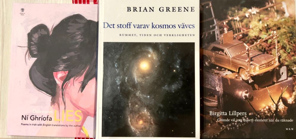 Blandad läsning nu. Kosmos och orden som expanderar. 
