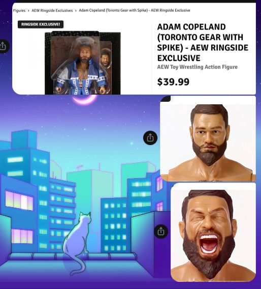 images of an Adam Copeland wrestling figure that doesn't look like him at all