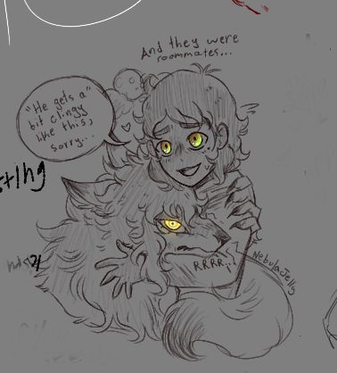 Norman hugging a transformed Jackie, who seems a bit overly emotional.

Norman: “He gets a bit clingy like this, sorry…”