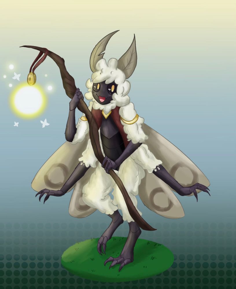 Drawing of Mims the Moth, belongs to reallyits_justme (instagram)