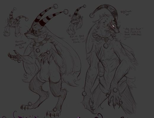 Two sketches of a hare based indie horror character concept. He’s a performer who, like the rest of his group, became washed up after being abandoned years ago.

“Harvey Masquerade Hare”

“Not in good terms with Clara (another character I haven’t posted here)”

“Nightmare Version - ‘Why you trust that mutt, I’ll never understand.”