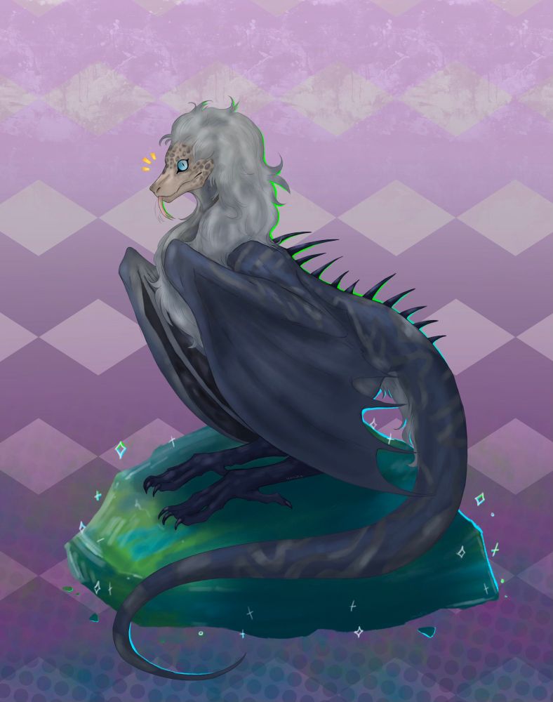 Drawing of Damocles, belongs to PawGuppy (twitter)/guppyscolita(instagram)