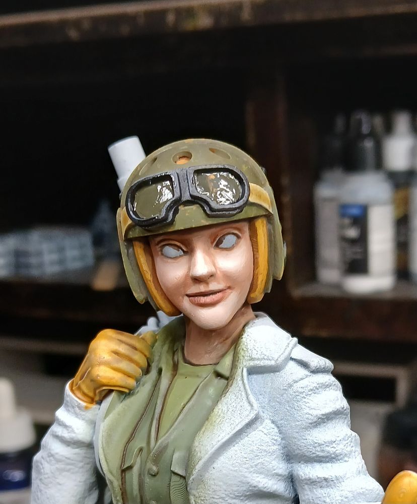 WIP for the face of a 1/10 scale Mech pilot.