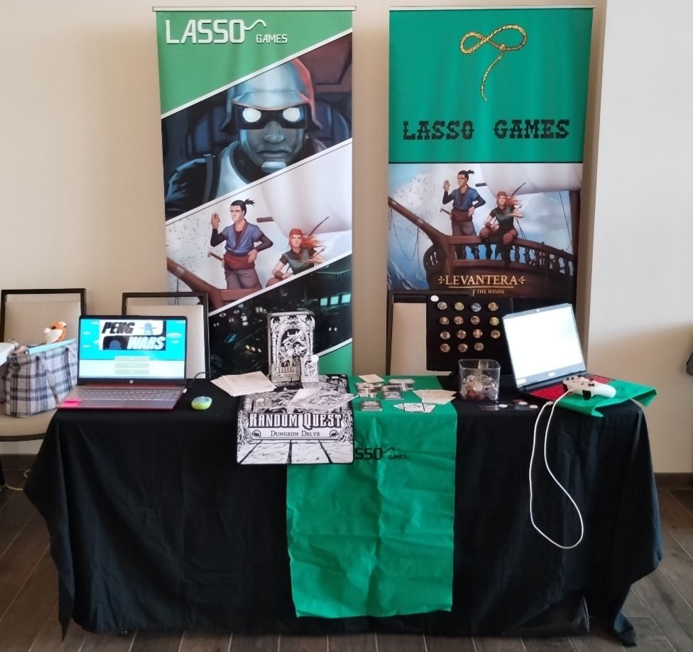 Lasso Game booth set up at HurriCon