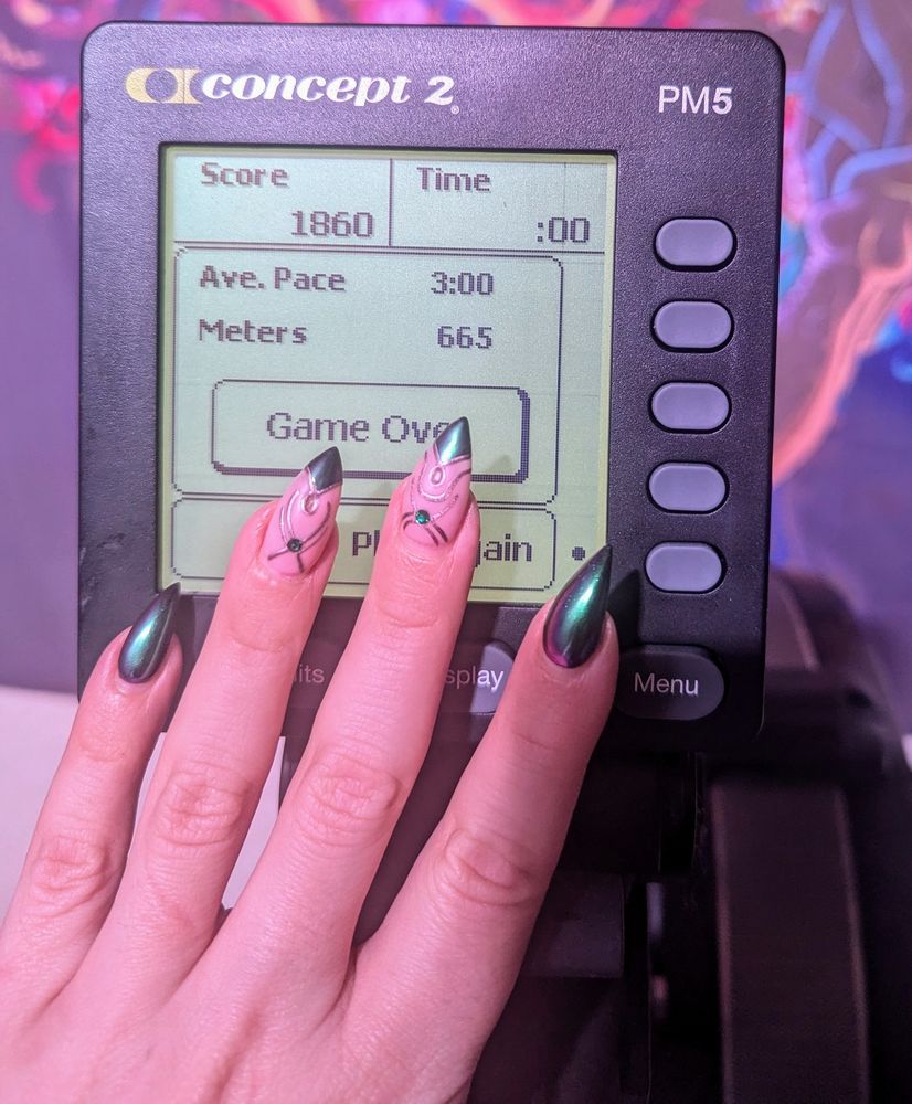Concept 2 rower fish game results and current manicure.