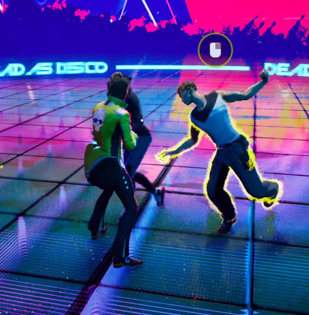 this is a unmodded game of Dead as Disco, but for some reason, the main character has a giant butt, like the model glitched or something.