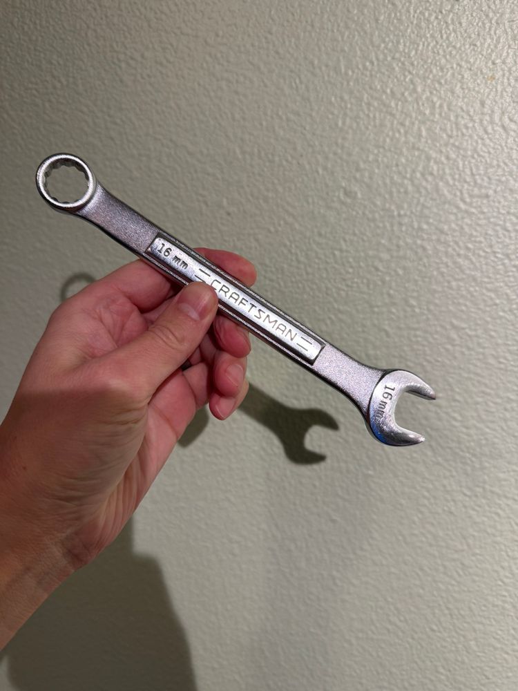 A 16mm combination wrench!
