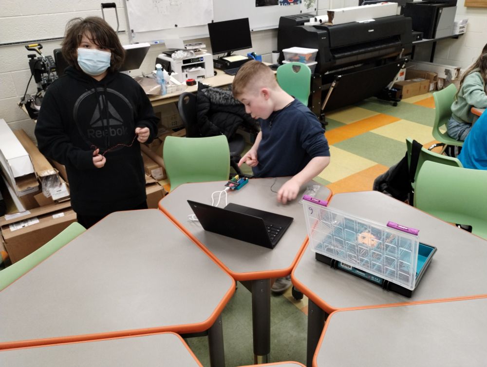 Students coding 
