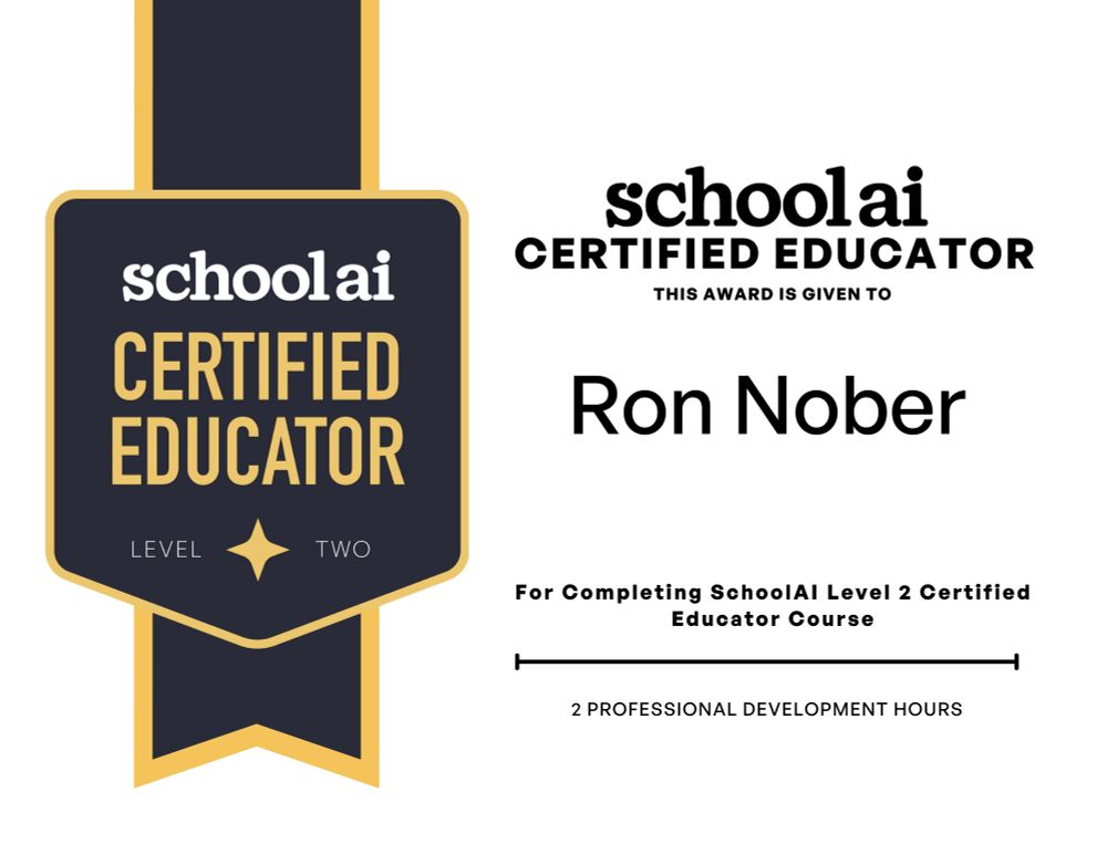 School AI level 2 certification certificate