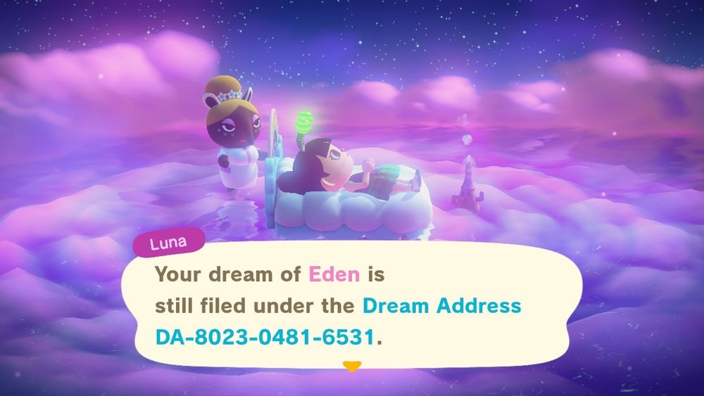 Animal Crossing New Horizons Dream Address: DA-8023-0481-6531