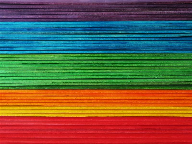Different colours showing a rainbow