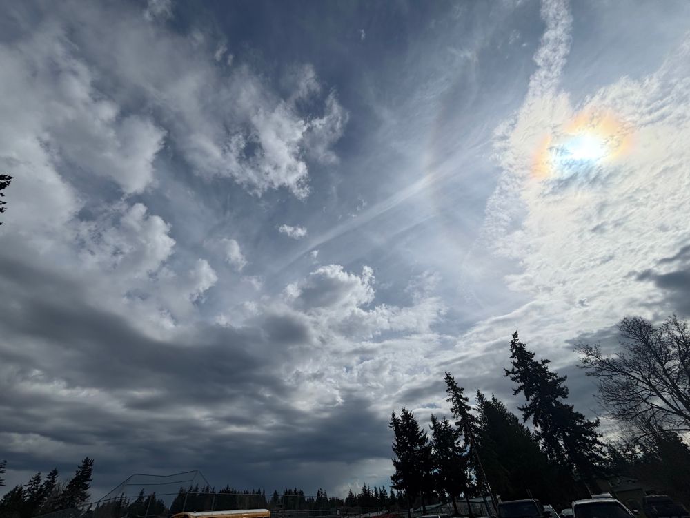 Strange clouds and sun pic