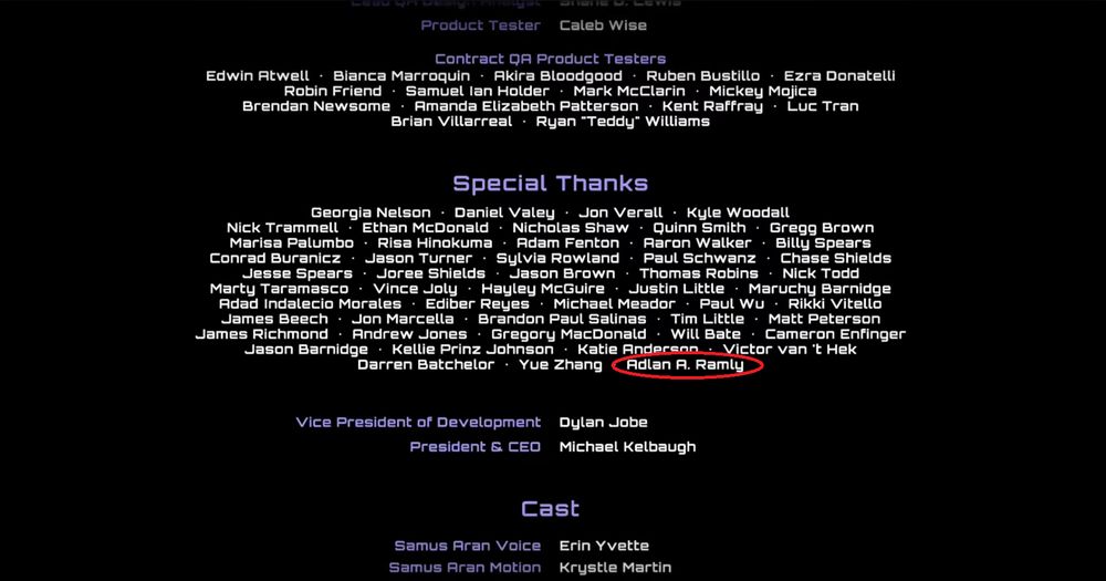 metroid prime 4 credits (I'm in it)