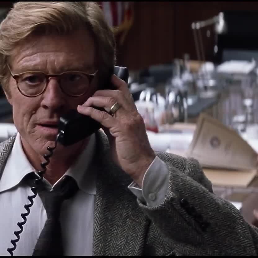 Robert Redford, in the movie Spy Game, on the phone in the meeting room where he gives the order for Operation Dinner Out. The others in the room think he's an idiot because he is supposedly talking to his wife about dinner. His line is "Dinner out is a go."
