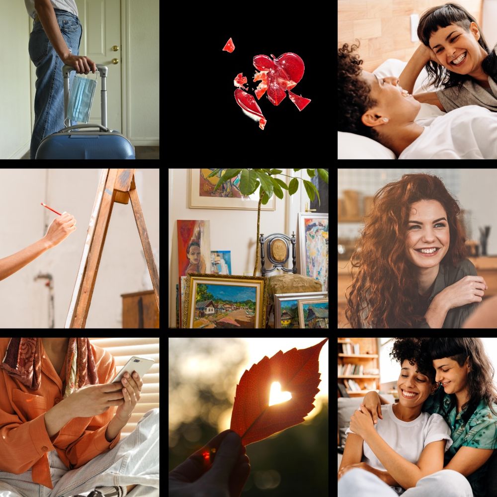 Mood board for Aces Fall Harder.