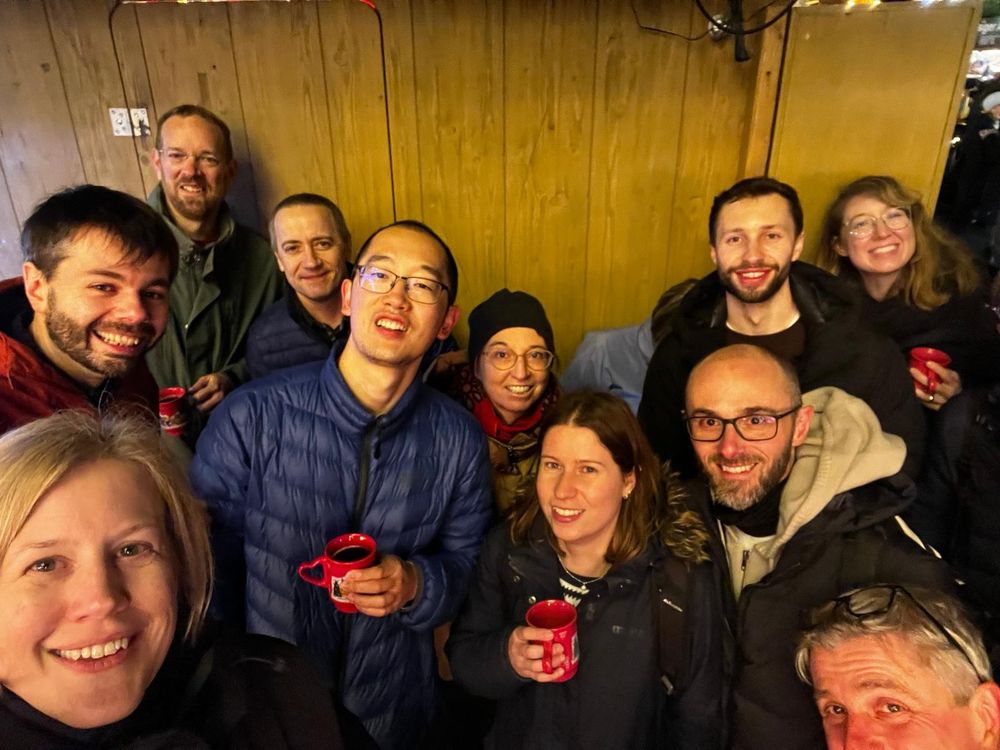 This image shows most of the Etch A Cell - ImmunoExplorers project team at a Christmas Market 