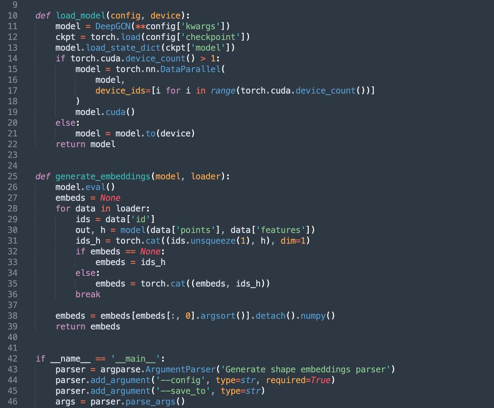 A screenshot of Python code