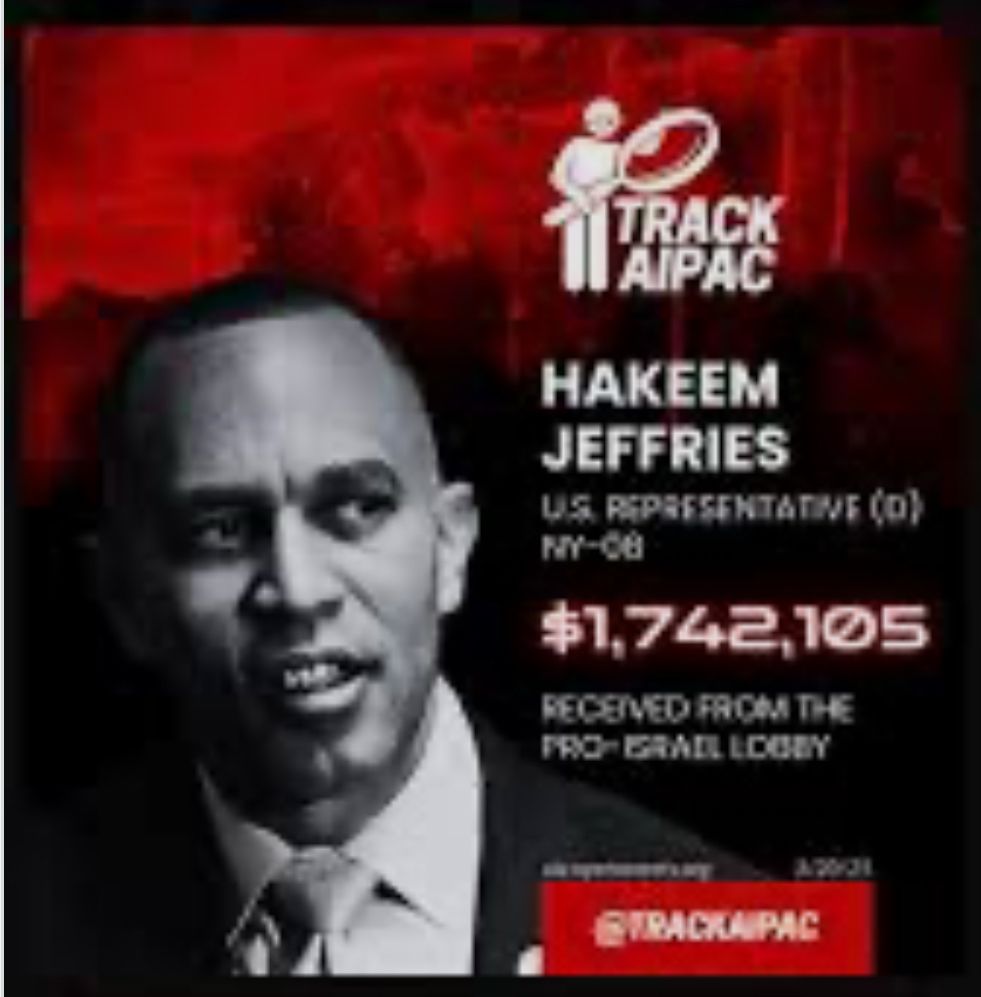 “It’s interesting that some people want to circulate this talking point about receiving 💰from AIPAC..AIPAC, to the extent it has a political action committee, can contribute, in a given election cycle, $5 K or $10,000 per cycle, that’s it.”
- @hakeem-jeffries.bsky.social 
#LIAR🤥😡
$1,743,105 🇮🇱 bribe$