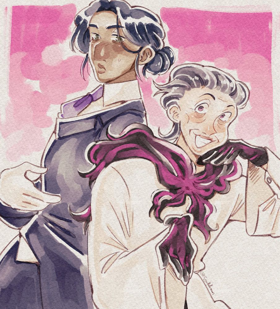 Two halfbodies artfight attack