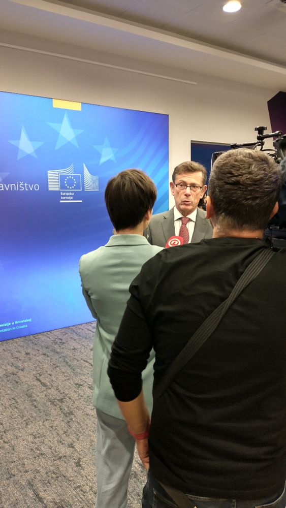 Ivan Šimonović of the IUC being interviewed by Nova TV.
