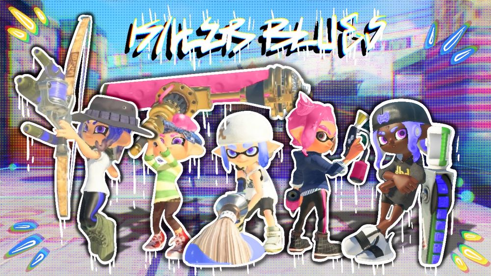 Team photo of splatoon team killer blues 
Dragon, Pix, Chai, Nox and Spectro 