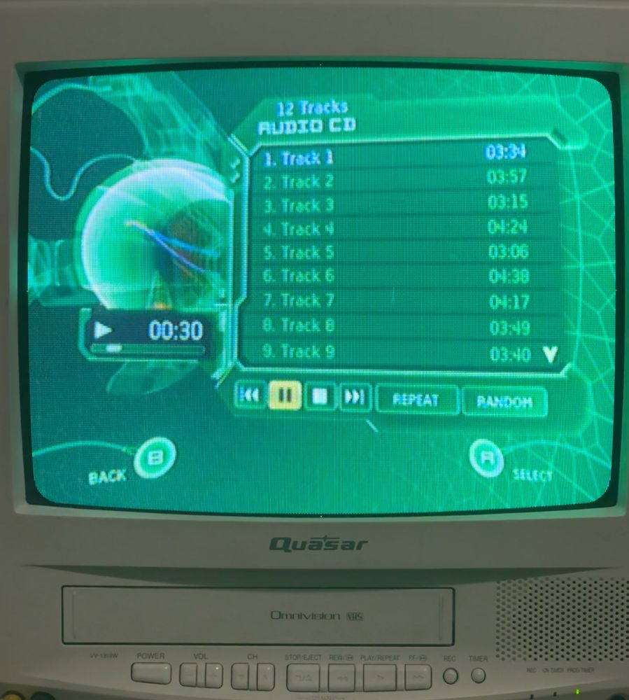 Original Xbox music player UI