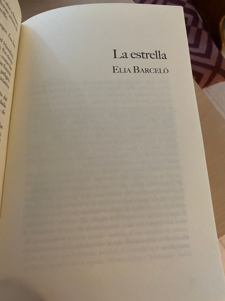 El título de uno de los cuentos, La estrella de Elia Barceló