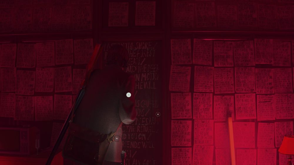 screenshot from gameplay of Alan Wake 2 in PS5