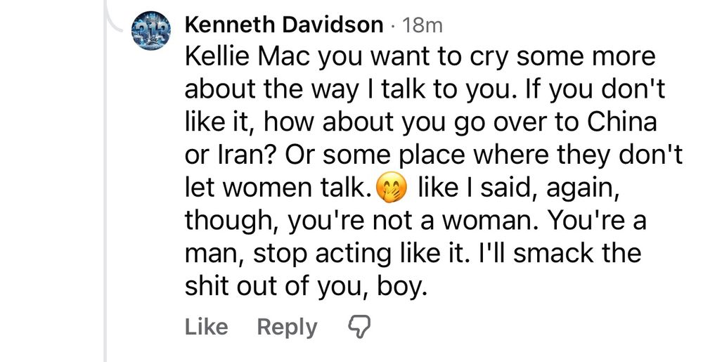 Post from dude threatening violence 