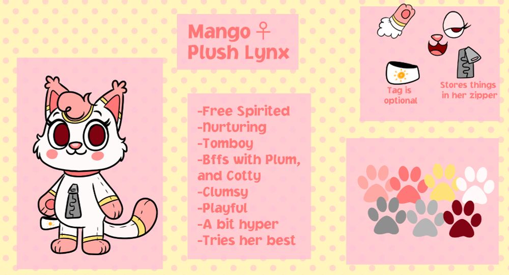 Reference of a plush lynx character.