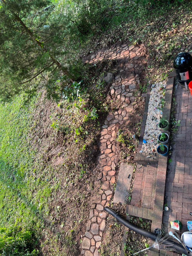 A stone garden path 