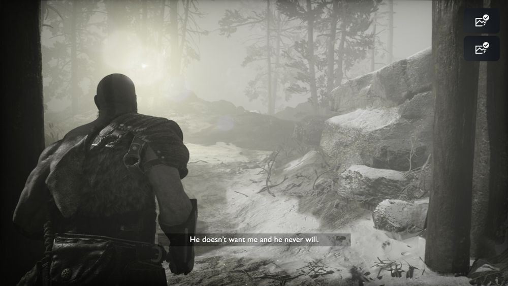 Yet again. Atreus says "he doesn't want me and he never will"