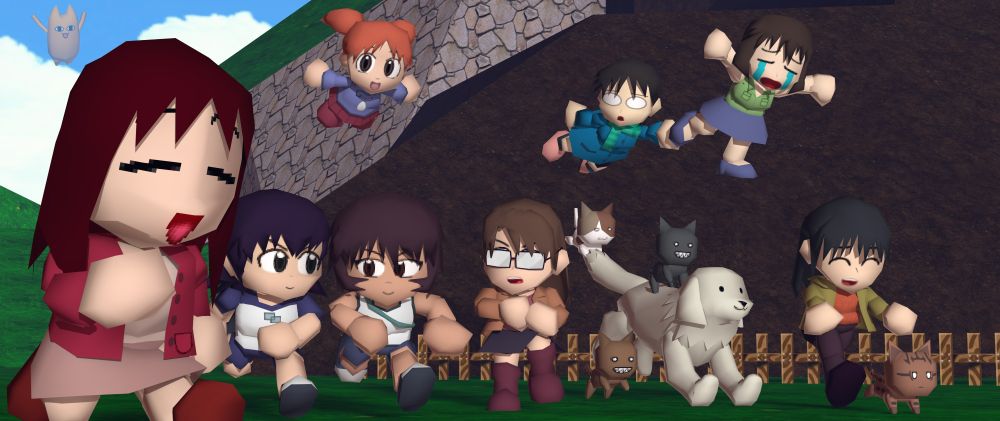 Azumanga Daioh 64 Characters landscape