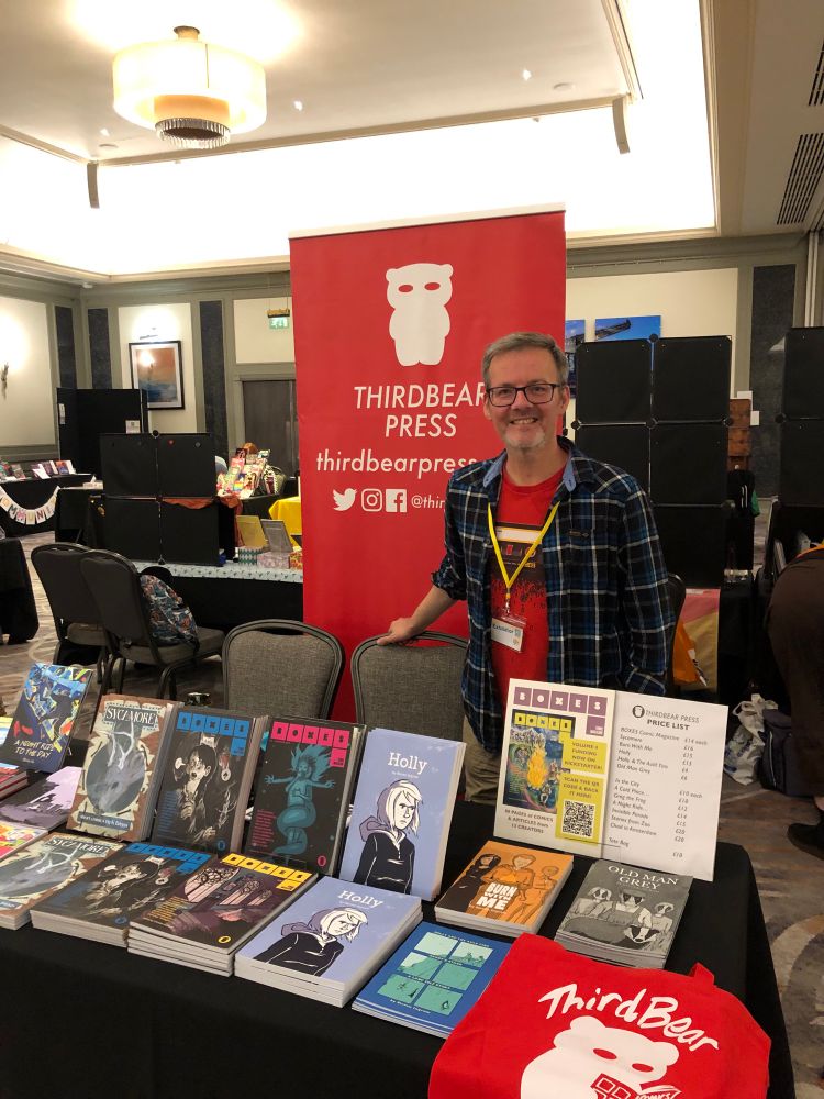 The ThirdBear Press table at Sequential Scotland Comic Con