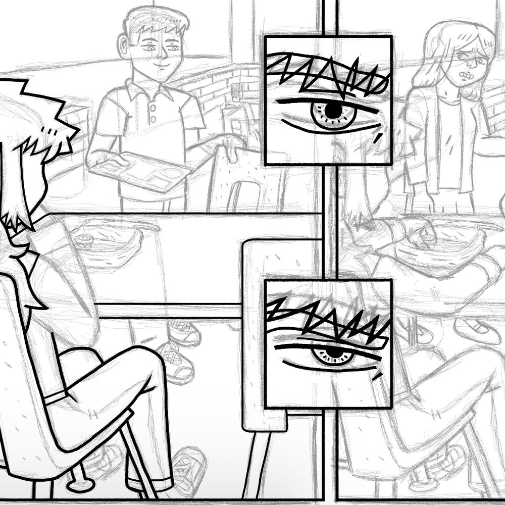 Sketch of a page from my comic