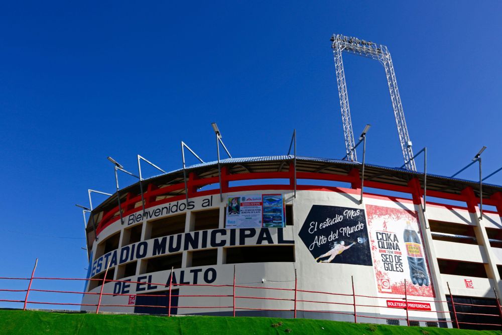 The El Alto pitch 4,250m above sea level, used by Bolivian club side, Always Ready.