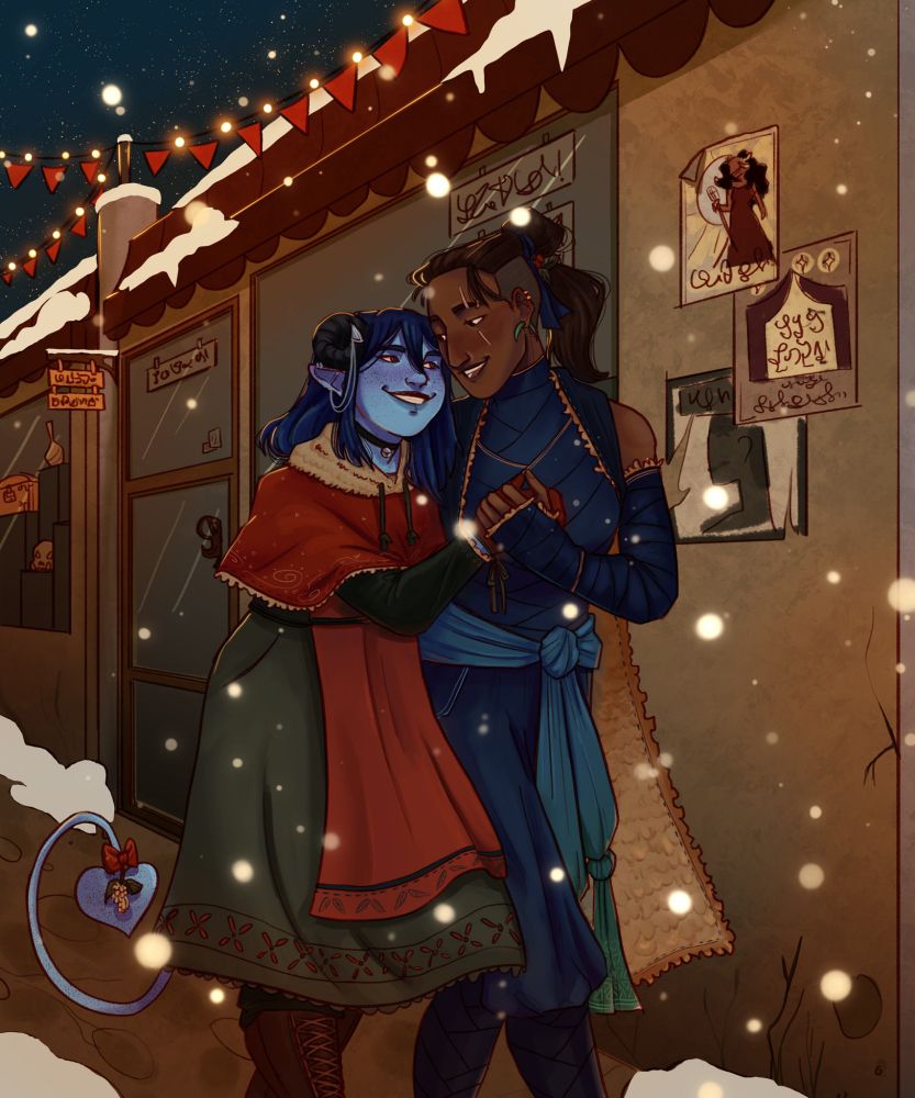 Beau and Jester holding hands, walking along a street, cuddled up together.