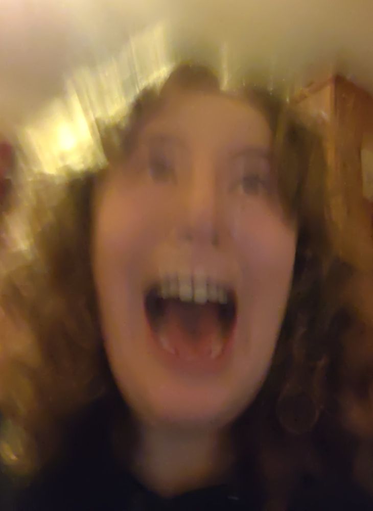 The most awful photo of me. Blurry, but I'm so happy!