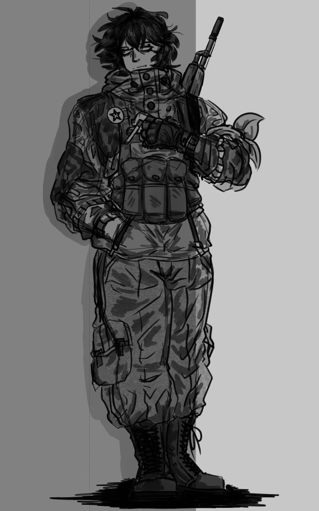 a female member of a fictional Anti-United Global Government militia known as the "Armed Front for the Liberation of The Americas". A Marxist-Leninist-Maoist rebel force that has the goal of achieving independence for the entire region of Latin America from the global military dictatorship imposed by the United Nations' leadership. This is purely fictional and it is from a story i'm writing called Neon Red, in wich this whole situation is explored