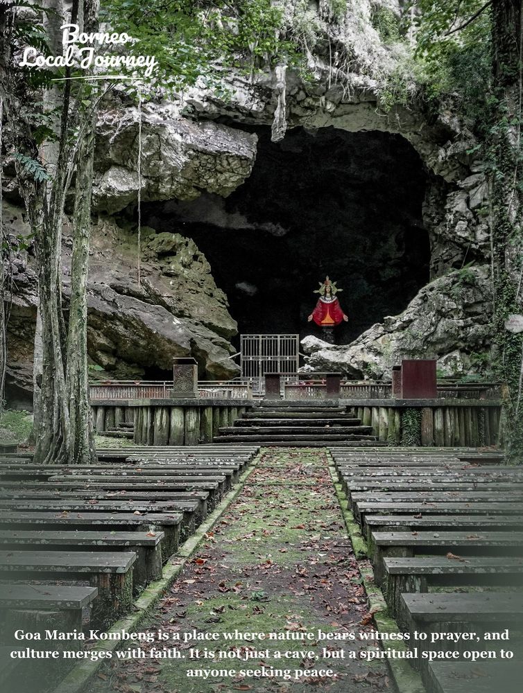 Goa Maria Kombeng is a place of prayer and pilgrimage located in Wanasari Village, Muara Wahau Subdistrict, East Kutai Regency, East Kalimantan, Indonesia. As part of St. Maria Ratu Damai Parish in Nehas Liah Bing, it has become a meaningful spiritual destination for local Catholics and pilgrims from surrounding regions.