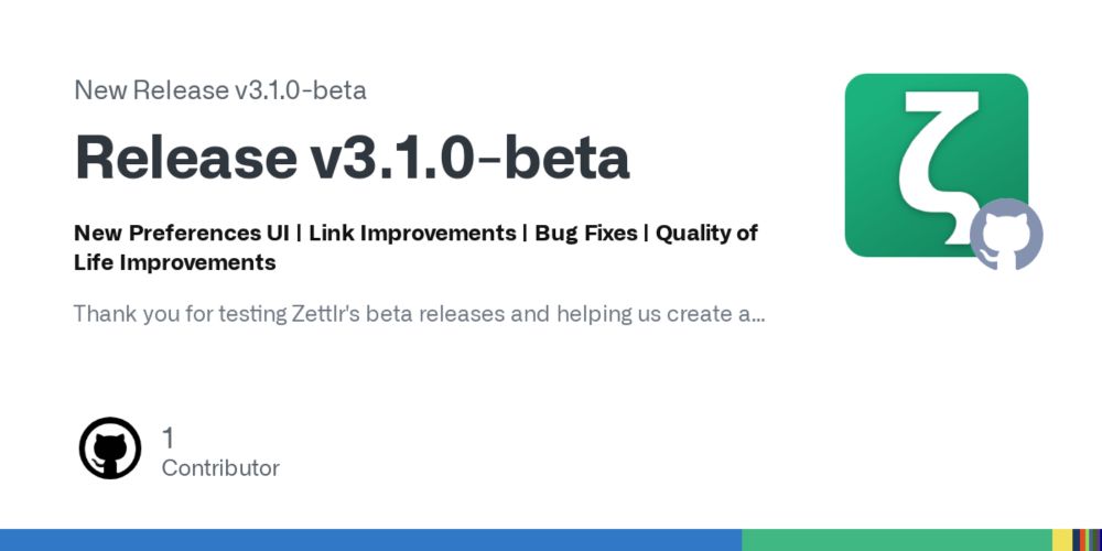 Release Release v3.1.0-beta · Zettlr/Zettlr